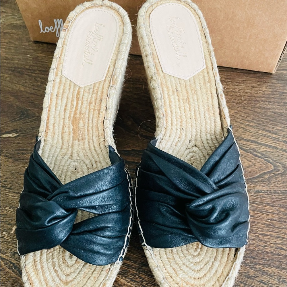 Loeffler Randall Blanche Black Espadrilles with Bow Detail EUC/with original box - Picture 4 of 13